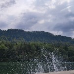 Kärnten: Sprung in den Rauschelesee (Selfie)